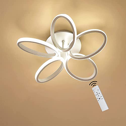Chandelier fleur LED dimmable de 3000K à 6000K pour changer d'ambiance avec télécommande