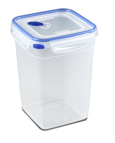Sterilite 0 Ultra-Seal 16.2 Cup Food Storage Container, See-Through Lid & Base with Blue Accents, 6-Pack