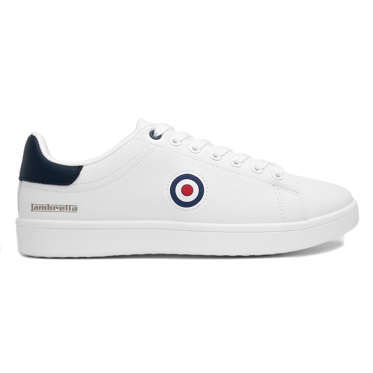 Lambretta Pinball Mens Trainers in White, White, 11