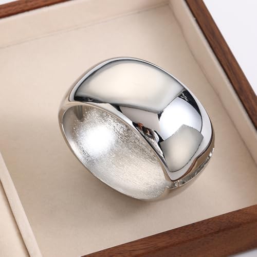 Chunky Gold Cuff Bangle Bracelets for Women - Gold Polished Trendy Twisted Hinged Cuff Open Wide Waterdrop Bangle Chunky Gold Bracelet Minimalist Bangle Jewelry Gift3