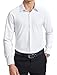 Enlision Camicia Bianca No Stiro Uomo Manica Lunga Elasticizzata Camicia Che Non Si Stropiccia Uomo Elegante Classiche Taglio Regolare Business Ufficio Formale Funerale con Bottoni e Tasca 4XL