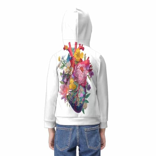 Pulls enfants anti-transpiration à motif fleurs 3D avec sweat-shirts à capuche