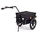 SAMAX Remorque de Vélo Chariot de Transport Haute Traction avec Poignée et Bâche 60 kg 70L en Noir - plus de couleurs disponibles