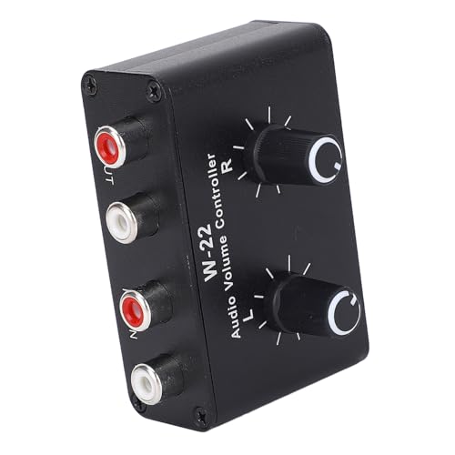 3.5mm Audio with line Volume Controller, Audio Selector Switcher Passive Speaker Headphone Manual Selector Splitter Box