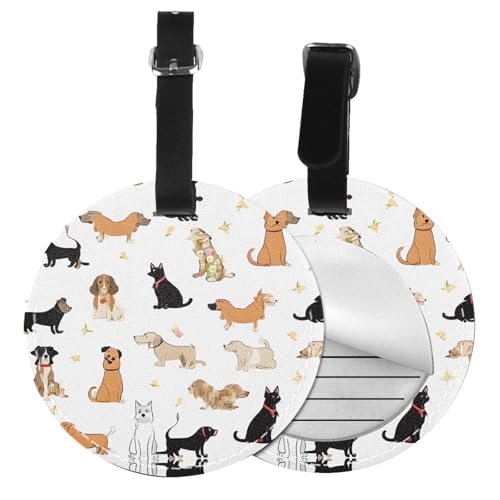Étiquettes de bagage à suspendre chaton anti-perte en PVC souple
