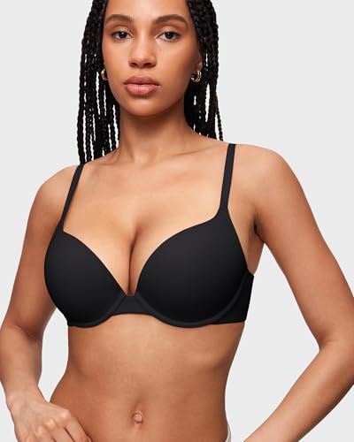 Image of INLYRIC Women's Push Up Bra Tshirt Demi Supportive Bras Underwire Plunge Padded Comfortable Inbarely Plus Collection
