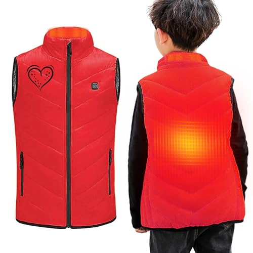 Children Heated Vest Boy Girl Heated Gilet 3 Heating Levels Electric Heating Waistcoat USB Rechargeable Heated Jacket