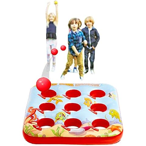 KreativeKraft Target Ball Inflatable Game for Children Party Outdoor Summer Games for Boy Girl 3 in a Row Inflatables Garden Toy Cover