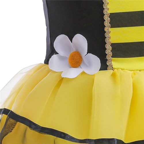 Disfraz completo de abeja con alas y diadema para niñas 6-7 miniatura 4
