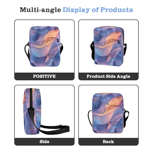 messenger bag cute crossbody bag Lady Shoulder Handbags Adjustable Strap for School School- Delicate Peach Blue Purple4