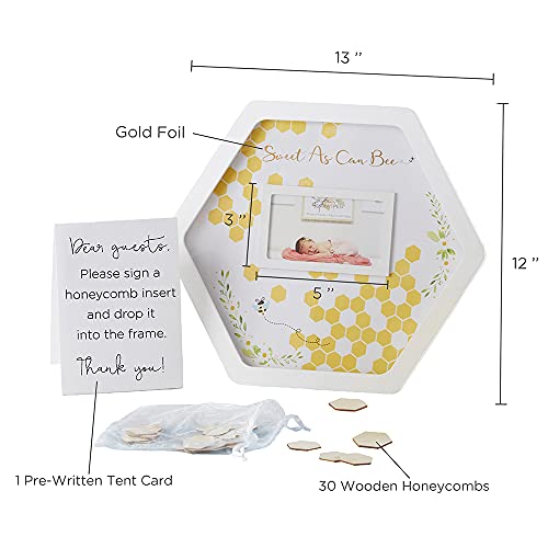 Image of Kate Aspen Sweet as Can Bee Baby Shower, One Size, White