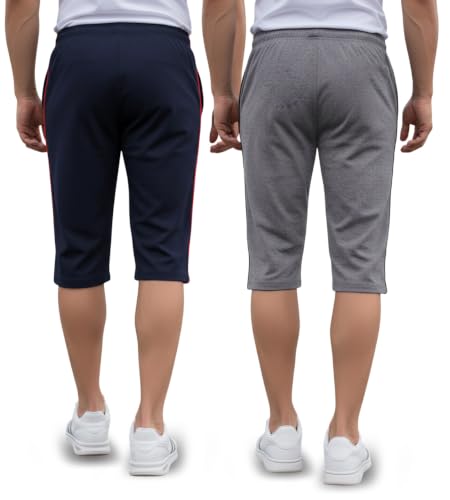 Image of FEEL TRACK Men's Regular Fit Three Fourth Capri (Pack of 2)