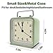 Rohome Small Alarm Clock, Retro Silent Quartz Movement with Night Light, Decorative Vintage Non Ticking Clock for Living Room, Office, Desk, Bedroom, Bedside, Hotel, Shelf, Nightstand (Green)