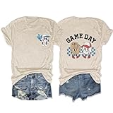Baseball Game Day Shirt Women Funny Baseball Mom Hey Batter Batter Swing T-Shirt Tee Sports Casual Short Sleeve Tops-Apricot XL