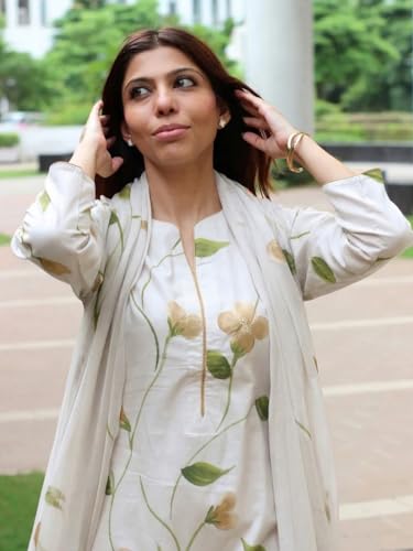 Image of ANNI Designer Viscose Printed Kurta for Women | Kurti Set Woman | Kurta with Pant & Dupatta | Straight Ethnic Suit | Indian Outfit Ladies Dress Stylish Traditional Clothing Office Party Fashion Look