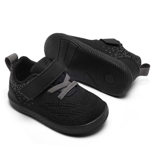 Image of MORENDL Toddler Sneakers Baby Boys & Girls Barefoot Shoes Lightweight Breathable Walking Running Tennis Athletic Sport Shoes