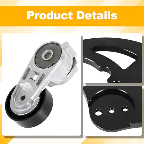 LS R4 AC Compressor Bracket High Mount Kit for Chevrolet GMC SUV Truck Engines LSX LS2 LS3 LS6 Air Conditioner Vortec Triangles with Belt Tensioner Passenger Side - Image 5