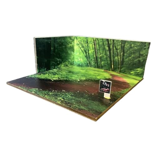Almencla Estacionamiento Miniatura Garaje Modelo Coche Diorama Simulación PVC Realista Educativo Adecuado para Coleccionistas Decoración Hogar, Style E