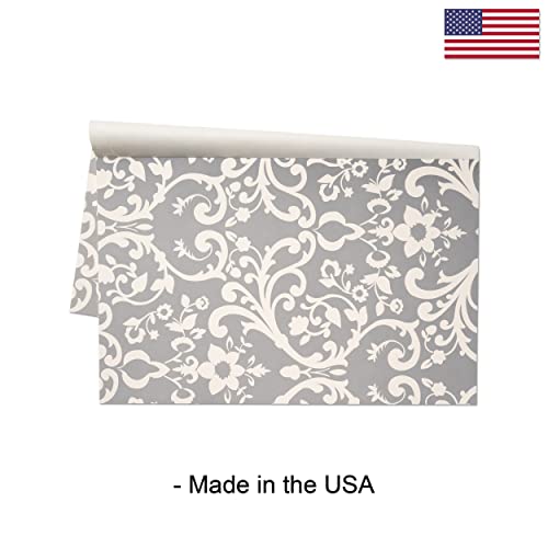 Paper Placemats Disposable For Dining Table - Gray Damask Square Party Placemats 30 Sheets Per Pad Made In Usa #TOP3
