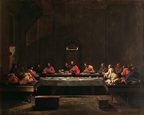 Poster Sainte Eucharistie Nicolas Poussin grand tableau salon 58x90cm GerRit