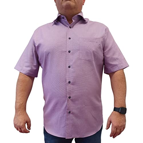 ETERNA, strukturiertes Kurzarmhemd mit Tasche, Modern Fit Größe 44, Farbe...