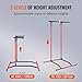 VEVOR Power Tower Dip Station, 2-Level Height Adjustable Pull Up Bar Stand, Multi-Function Strength Training Workout Equipment, Home Gym Fitness Dip Bar Station, 220LBS Weight Capacity, Black & Red