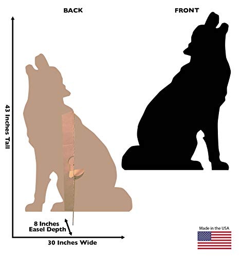 Image of Cardboard People Howling Wolf Silhouette Life Size Cardboard Cutout Standup