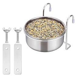 Navaris Comedero Colgante para Mascotas - 1x Comed...: CUENCOS PARA JAULAS: Estos comederos para perros están especialmente diseñados para colgarlos, como por ejemplo en la jaula de tu mascota. Ideal para perros, gatos, conejos, aves o cualquier otra mascota. ESTABILIDAD: Nuestros cuencos colgantes viene...