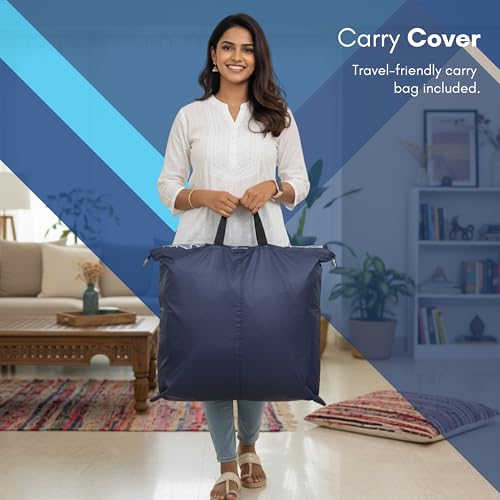Image of FITMAT Premium Foldable Floor Mattress for Sleeping | Compact & Portable Folding Bedding with Carry Straps | Lightweight Mat Topper for Home, Yoga, Travel & Guests (35 * 75)