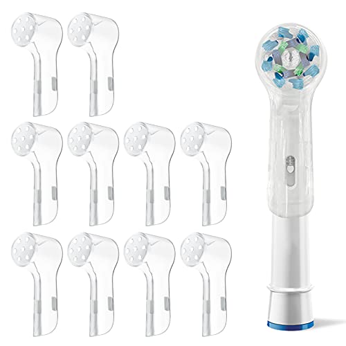 iScooter 10PCS Fundas para Cabezales - Cepillo de Dientes Eléctrico Cubierta Transparente a Prueba de Polvo para Oral-B Cubierta Protectora para Cabezales Cepillo de Dientes A Prueba Polvo y Gérmenes Cover