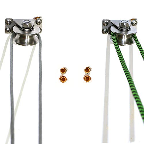 Heyous 1 Piece Stainless Steel Pulley Block Single Wheel Swivel Lifting Rope Pulley Block With Mounting Screws And Expansion Pipes For Wire Rope, V Groove Type #TOP6