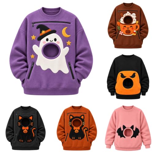 Halloween Pet Carrier Sweatshirt Pumpkin with Front Pull Pocket Sweatshirt - image 1