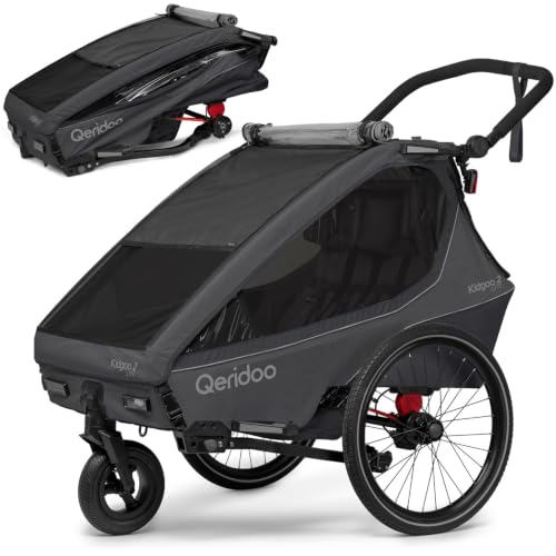 Kidgoo 2 Lite Steel Grey Fahrradanhänger | Fahrrad Anhänger 2 Kinder