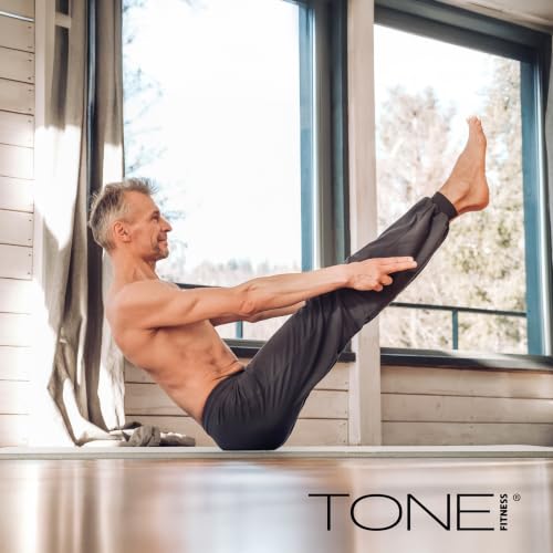 Tone Fitness 1-Inch Thick Yoga Mat | High-Density, Non-slip Exercise Mat with Carrying Strap for Yoga, Pilates, & Home Gym Workouts | Multiple Options - Image 6