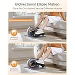 Under-Desk-Elliptical-Ellipse-Leg-Exerciser-for-Seniors-Adults-Fully-Assembled-Portable-Quiet-Electric-Seated-Pedal-Exerciser-with-10-Adjustable-Speed-Remote-ControlNon-Slip-Straps-Mat Under Desk Elliptical, Ellipse Leg Exerciser for Seniors Adults Fully Assembled, Portable & Quiet Electric Seated Pedal Exerciser with 10 Adjustable Speed, Remote Control,Non-Slip Straps & Mat