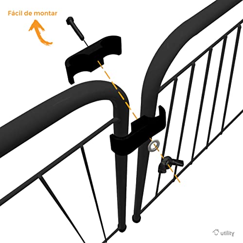 Utility Cercado Para Cachorro Caes 3 Módulos Cor:Preto