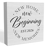 2026 Housewarming Gift Home Sweet Home Sign New Home Gifts Ideas Closing Gifts for Home Buyers New Homeowner Hostess 5 x 5 inch