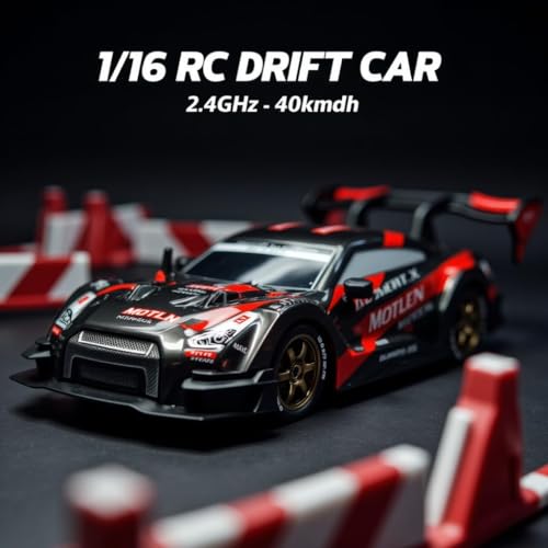 Image of Samtop 1:16 Remote Controlled Drift Car 4WD GT RC Car with Proportional Throttle & Steering, High-Speed Drifting Toy Car for Adults, Boys & Children (Standard)
