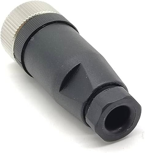 Miniatura 5 de Elecbee Conector de cable M12 Circular Impermeable Enchufe de Aviación Terminación de Tornillo Instalable en Campo Desapantallamiento Recto