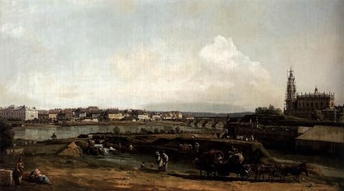 Tableau Bernardo Bellotto Dresde 60x90cm toile murale salon
