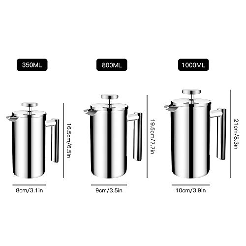 Máquina de café, Romacci Prensa Cafeteira de aço inoxidável Coador de café Pote Cafeteira portátil R