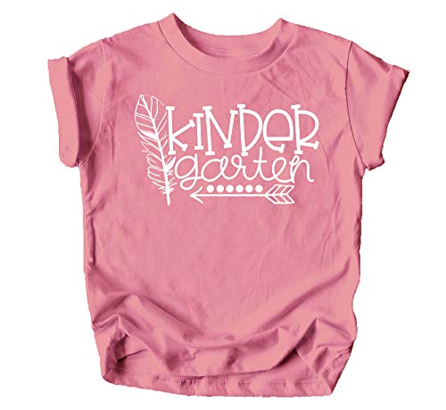 Olive Loves Apple Kindergarten Squad Boho Shirts for Toddler Girls First Day of School Outfit Mauve Shirt