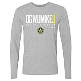 500 LEVEL Nneka Ogwumike Seattle Storm Long Sleeve Shirt - Nneka Ogwumike Seattle Storm Elite WHT (Heather Gray, Small)