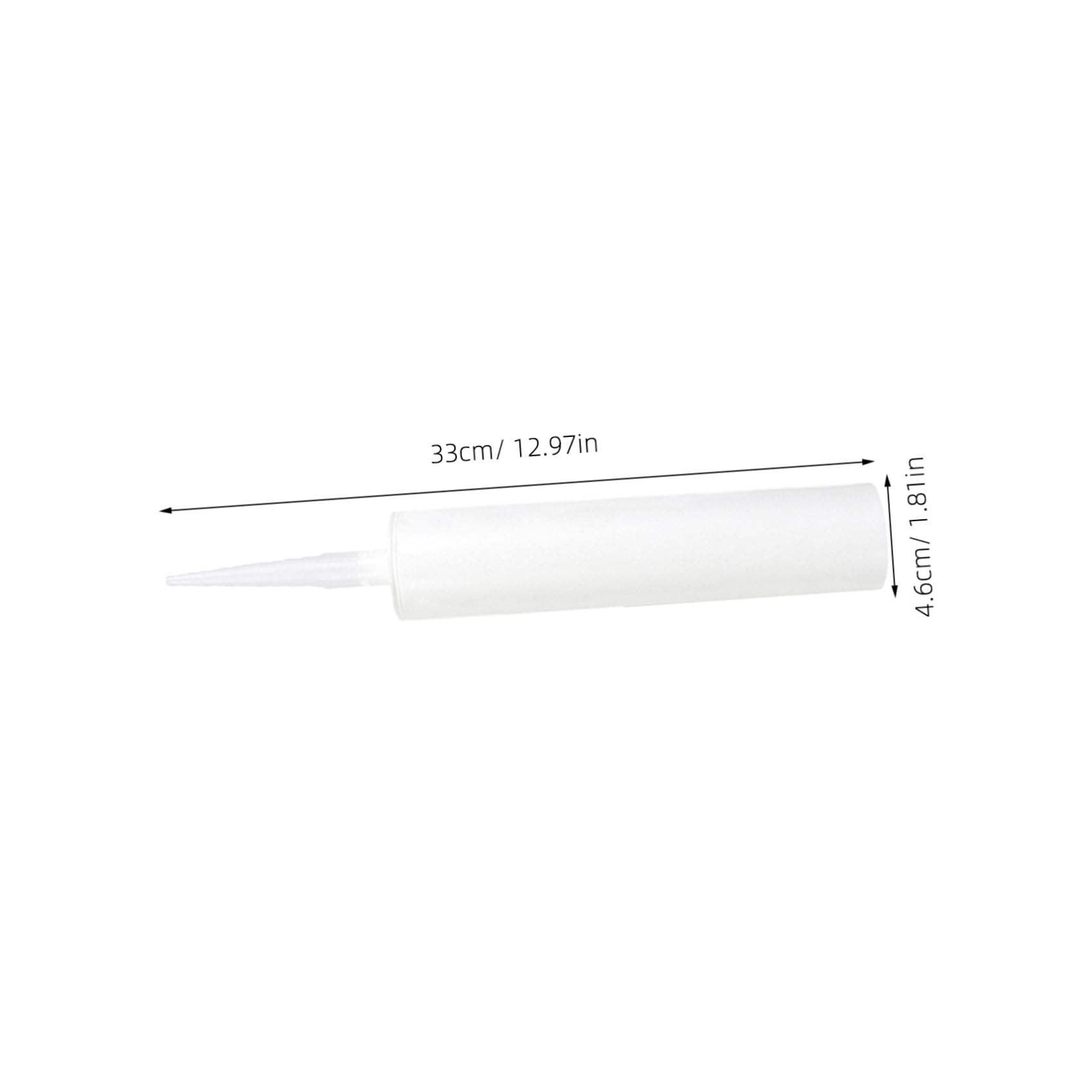 Tube de Mastic Vide Réutilisable 300ml, Lot de 9 Pièces | Plastique Blanc, pour Jointoiement Carrelage et Époxy, Dosage Facile, Usage Solide