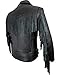 Lishow Fashion Men's Biker Rider Motorcycle Motorbike Genuine Cowhide Black Leather Fringed Jacket (as1, alpha, s, regular, regular, Black)