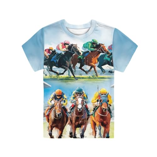 Image of Kids Graphic T-Shirt Boys Girls Novelty Tees Top Short Sleeve Shirts Summer Blouses 3-16