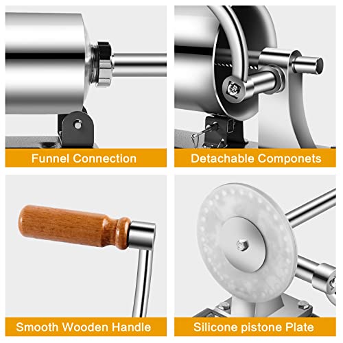 Bangersmile Sausage Stuffer - Stainless Steel Sausage Maker, 8Lbs Horizontal Meat Sausage Stuffing Machine With 8 Filling Nozzles Attachment For Professional Commercial Kitchen And Household Use #TOP3