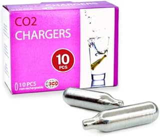 Impeccable Culinary Objects (ICO) ICOC810 Soda Chargers, Steel, Silver, 8.9 x 3.8 x 6.4 cm