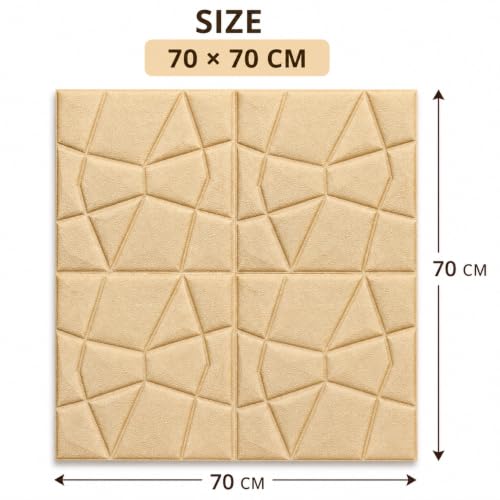 Image of Barebeauty 70 x 70 CM Brick Wallpaper 3D Wall Panel | Self-Adhesive Waterproof Foam Wall Sticker | Peel & Stick Decor for Home, Bedroom & Living Room (Pack of 10, 52.7 Sq. Ft. Approx)