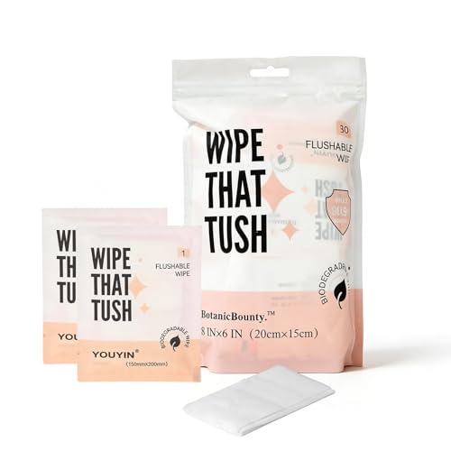 Waytiffer Individually Wrapped Wet Wipes 60 Pack Travel Essentials Flushable Wipes with Aloe Hypoallergenic Unscented Extra-Large Wipes for Hand Face Body Cleaning Travel Bathroom Toilet Use